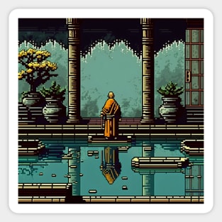 Pixel Monk Sticker